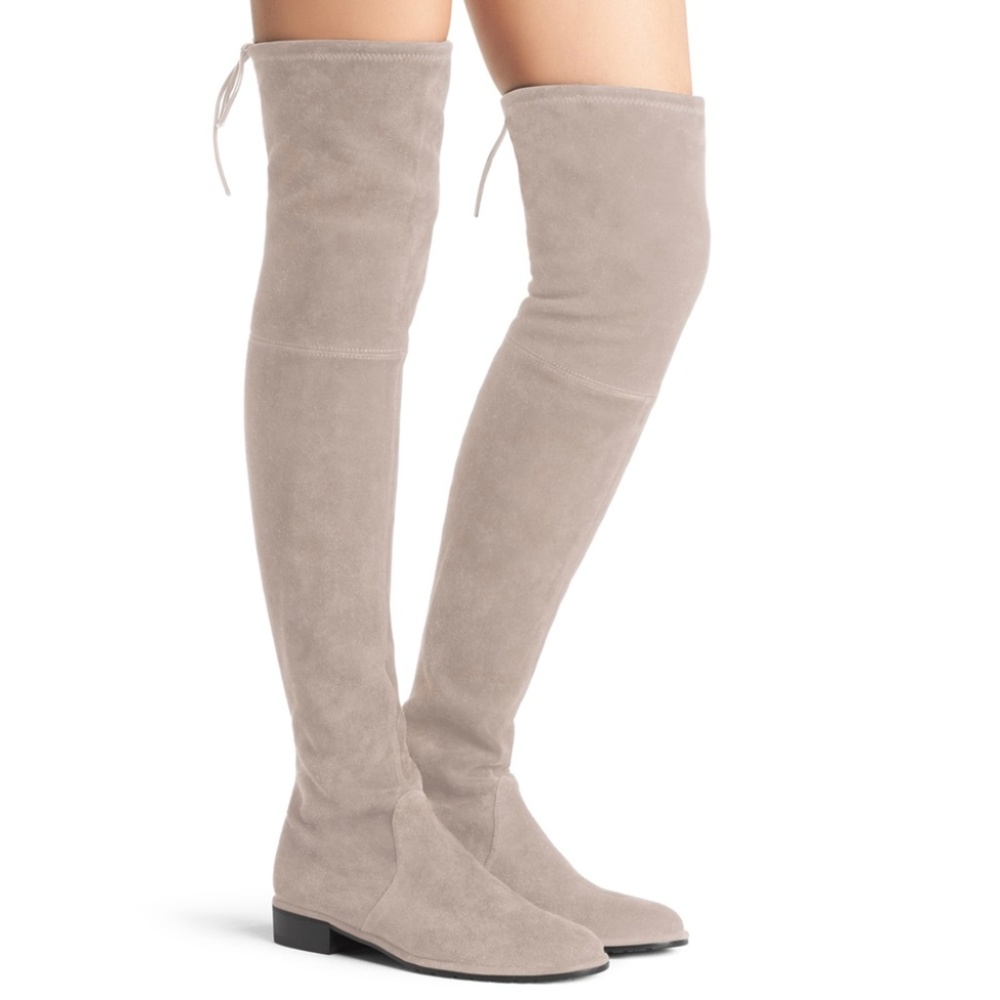 Stuart Weitzman Lowland Boots Light Beige Sz 37